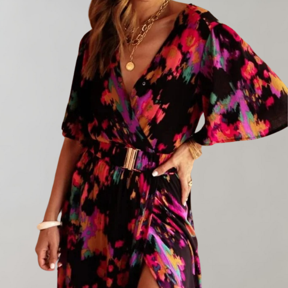 Nyx | Women's Abstract Print Wrap Maxi Dress