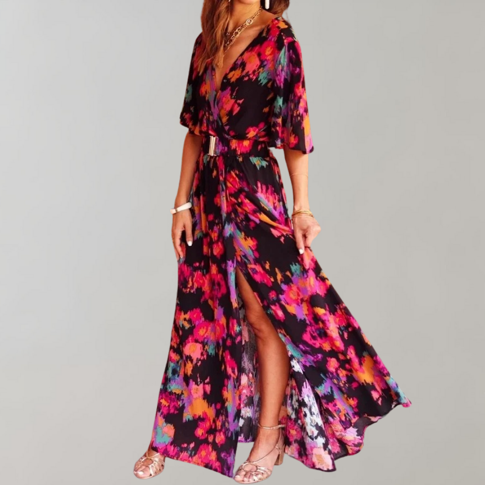 Nyx | Women's Abstract Print Wrap Maxi Dress