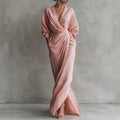 Penelope | Women's V-Neck Wrap Long Sleeve Maxi Dress