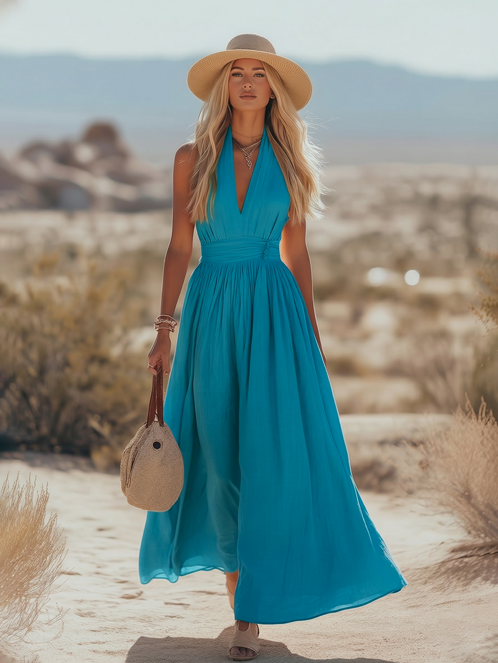 Ravenna | Women's Halter Neck Maxi Dress