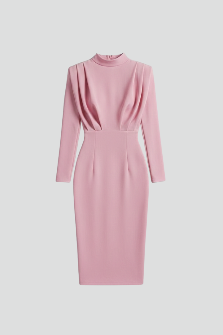 Serafina | Women's Mock Neck Long Sleeve Maxi Dress