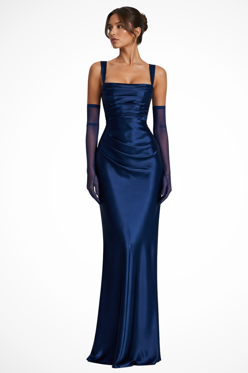 Valentina | Women's Square Neck Evening Maxi Dress