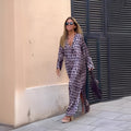 Violette | Women's Long Sleeve Printed Maxi Dress