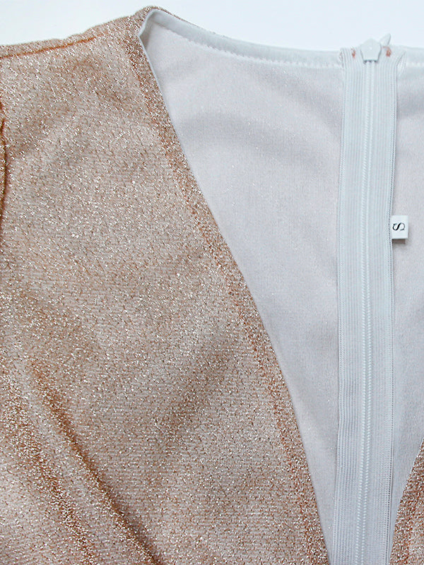 Zara | Women's V-Neck Long Sleeve Wrap Maxi Dress